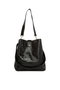 Zoozie Bags Bandolera Midi Negro y Dorado con Detalles de Flecos